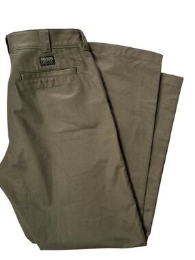 Filson Mens Bremerton Work Pants Slacks Sz 34x32 Marsh Olive Green Chino Pants